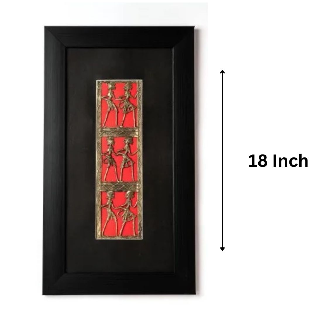Black Brass And Synthetic Wood Dokra Art Wall Frame
