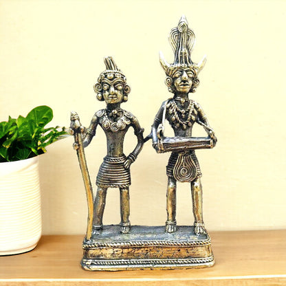 Brass Tribal Couple (standing)