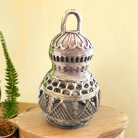 Dhokra Table Top Hanging Mini Lattu Lamp