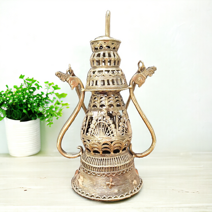 Dhokra Brass Hanging or Tabletop Lantern