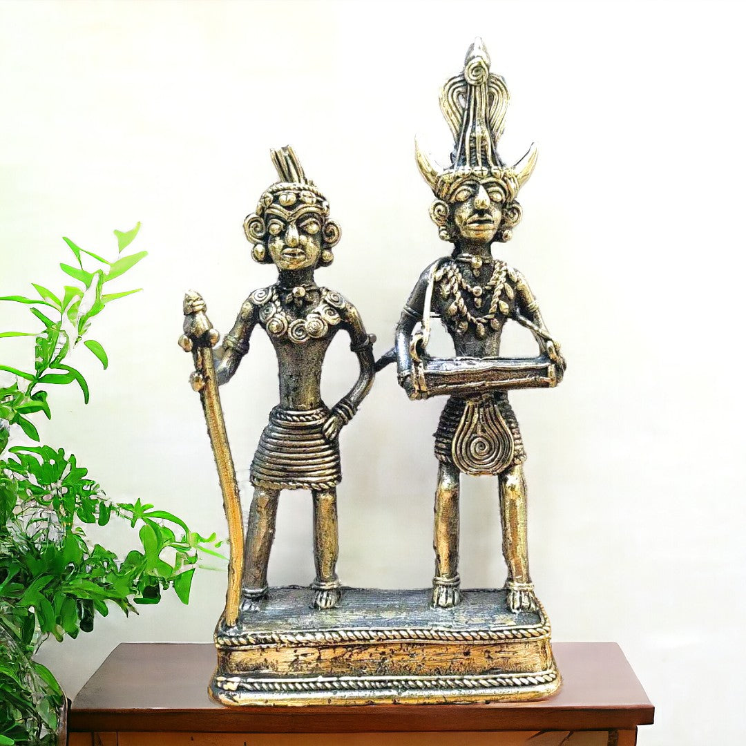 Brass Tribal Couple (standing)