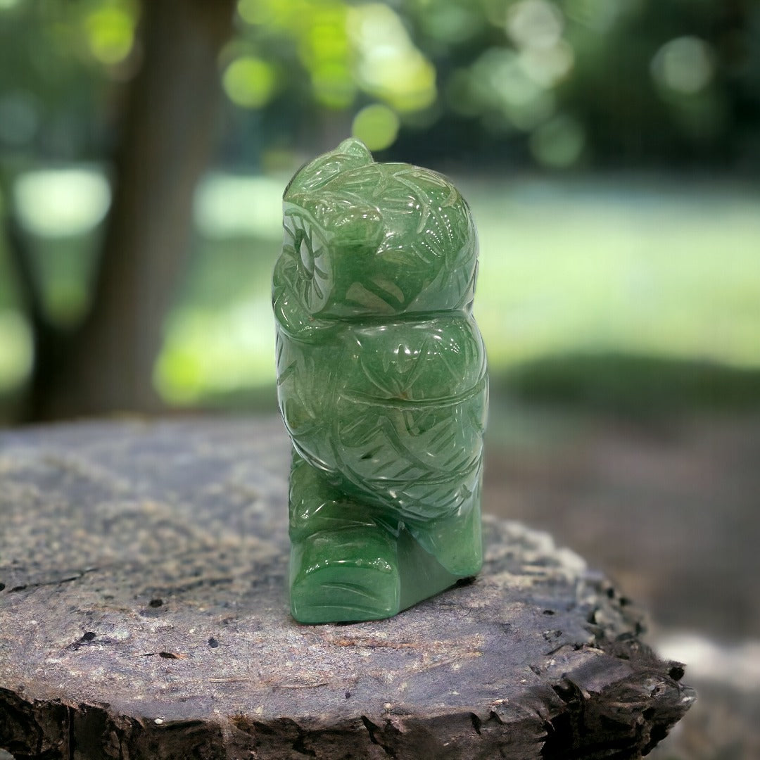 Handmade Owl Paperweight (Green)