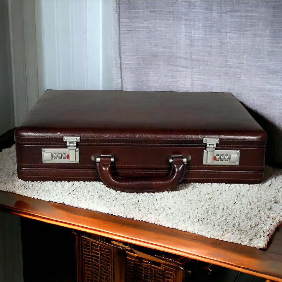 Leather Briefcase (Dark Brown)
