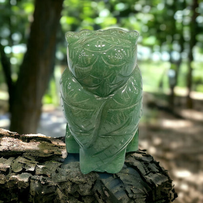 Handmade Owl Paperweight (Green)