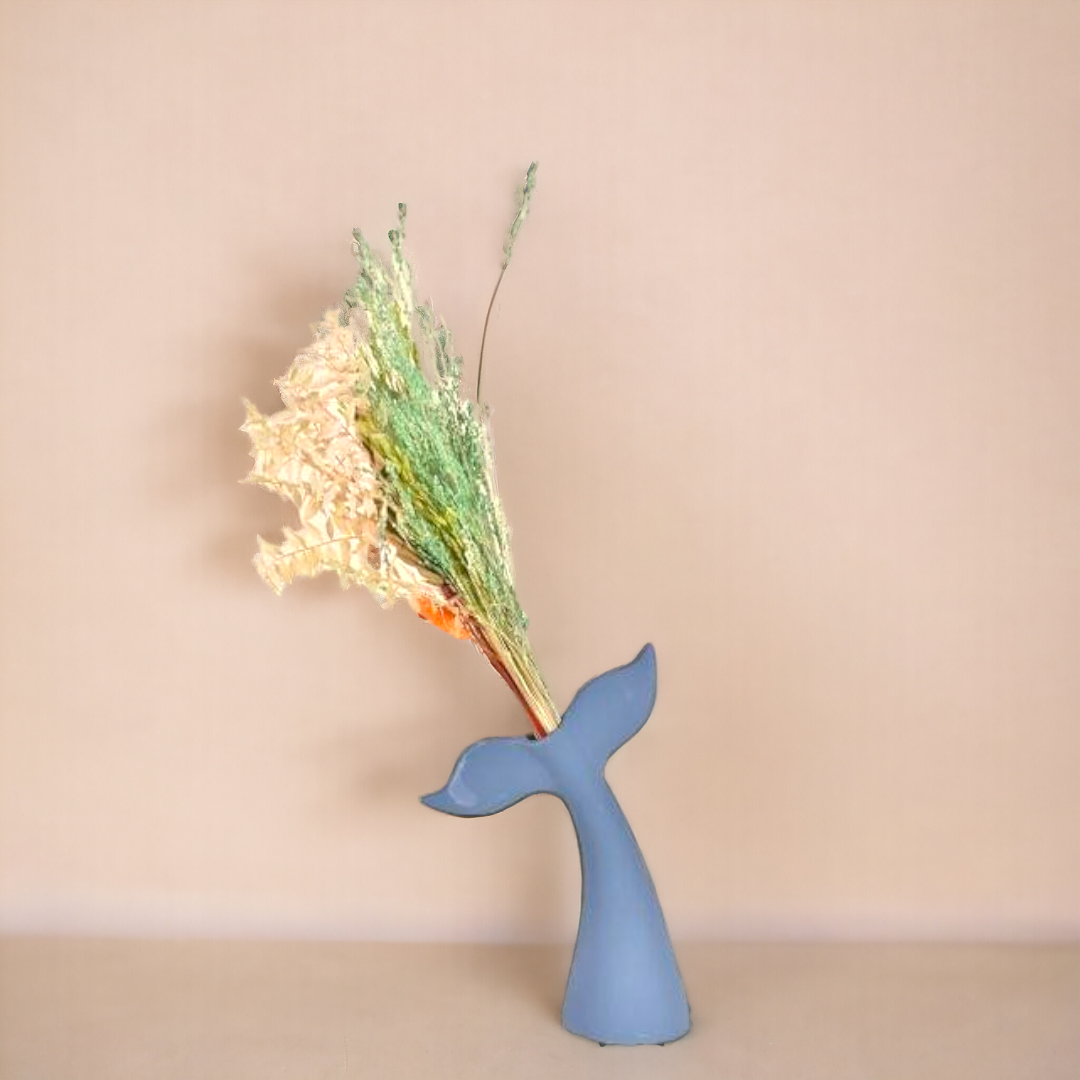Dolphin Tale Shape Vase