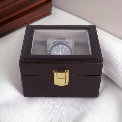 Leather Watch Box Organizer (Single Slot)