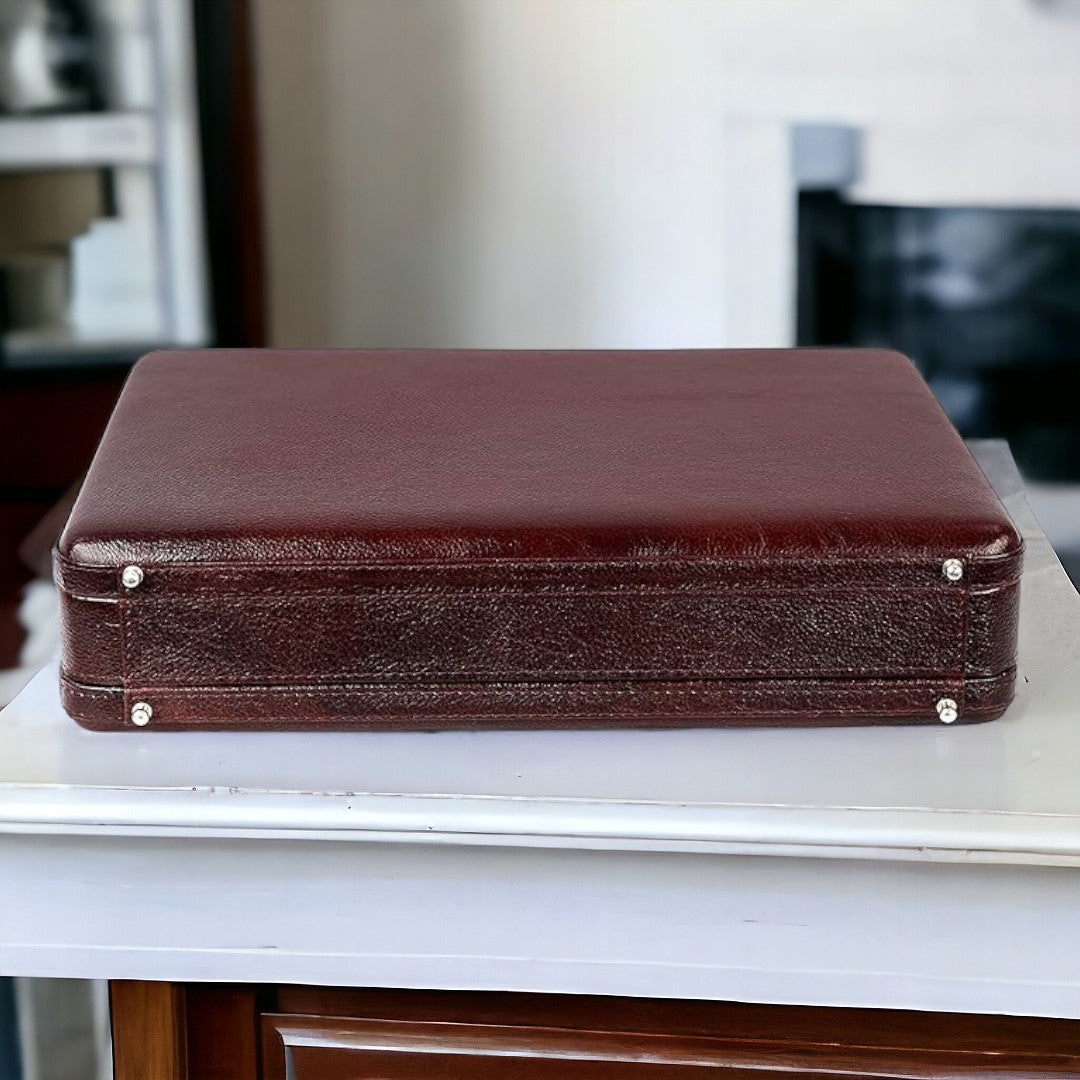 Leather Briefcase (Dark Brown)