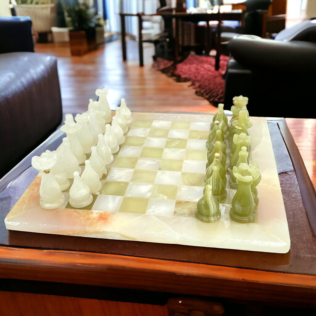 Luxury Onyx Chess Set 10 Inch