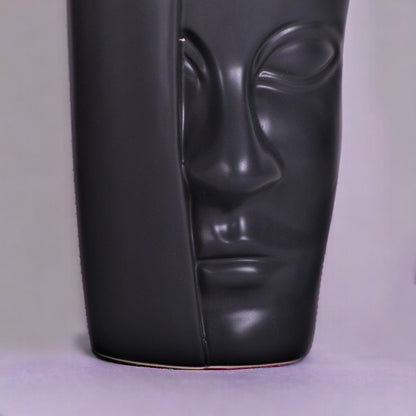 Ceramic Vase with a Face-shaped Design