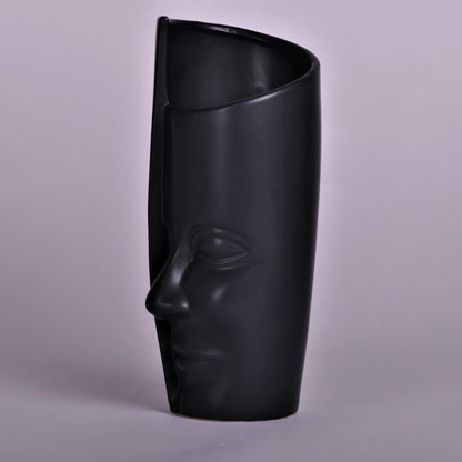 Ceramic Vase with a Face-shaped Design