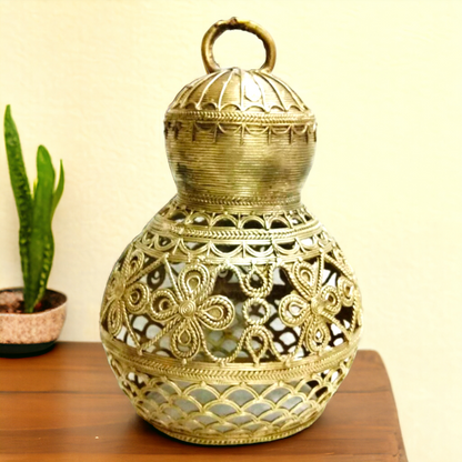 Dhokra Table Top Hanging Mini Lattu Lamp