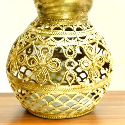 Dhokra Table Top Hanging Mini Lattu Lamp